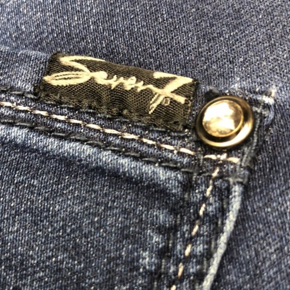LIKE NEW SEVEN7 SKINNY JEANS 8/28x30 EMBROIDERED BACK POCKETS 😎 - Picture 16 of 16